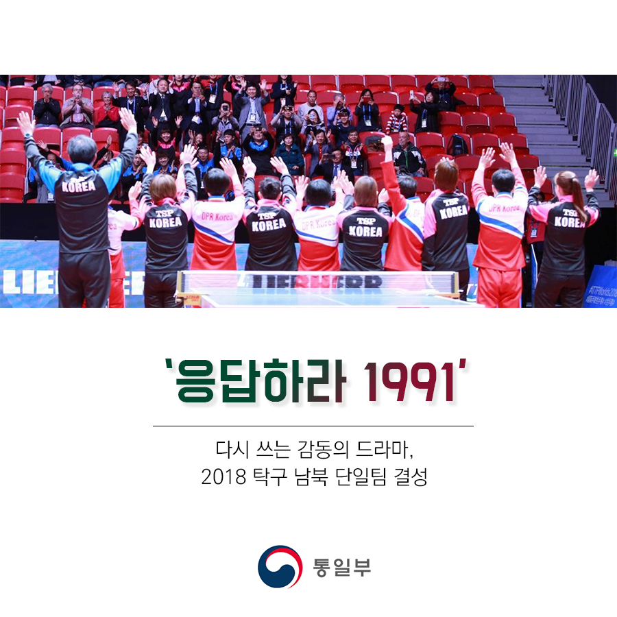 응답하라 1991 다시 쓰는 감동의 드라마, 2018 탁구 남북 단일팀 결성